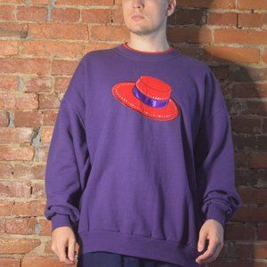 Vintage Red Hat Purple Grandma Sweatshirt